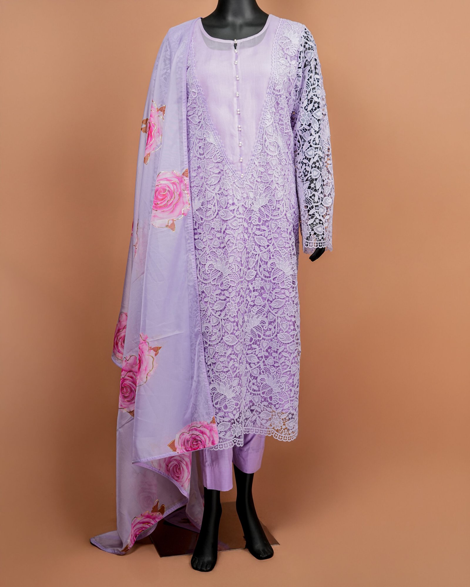 Purple Cutwork Suit