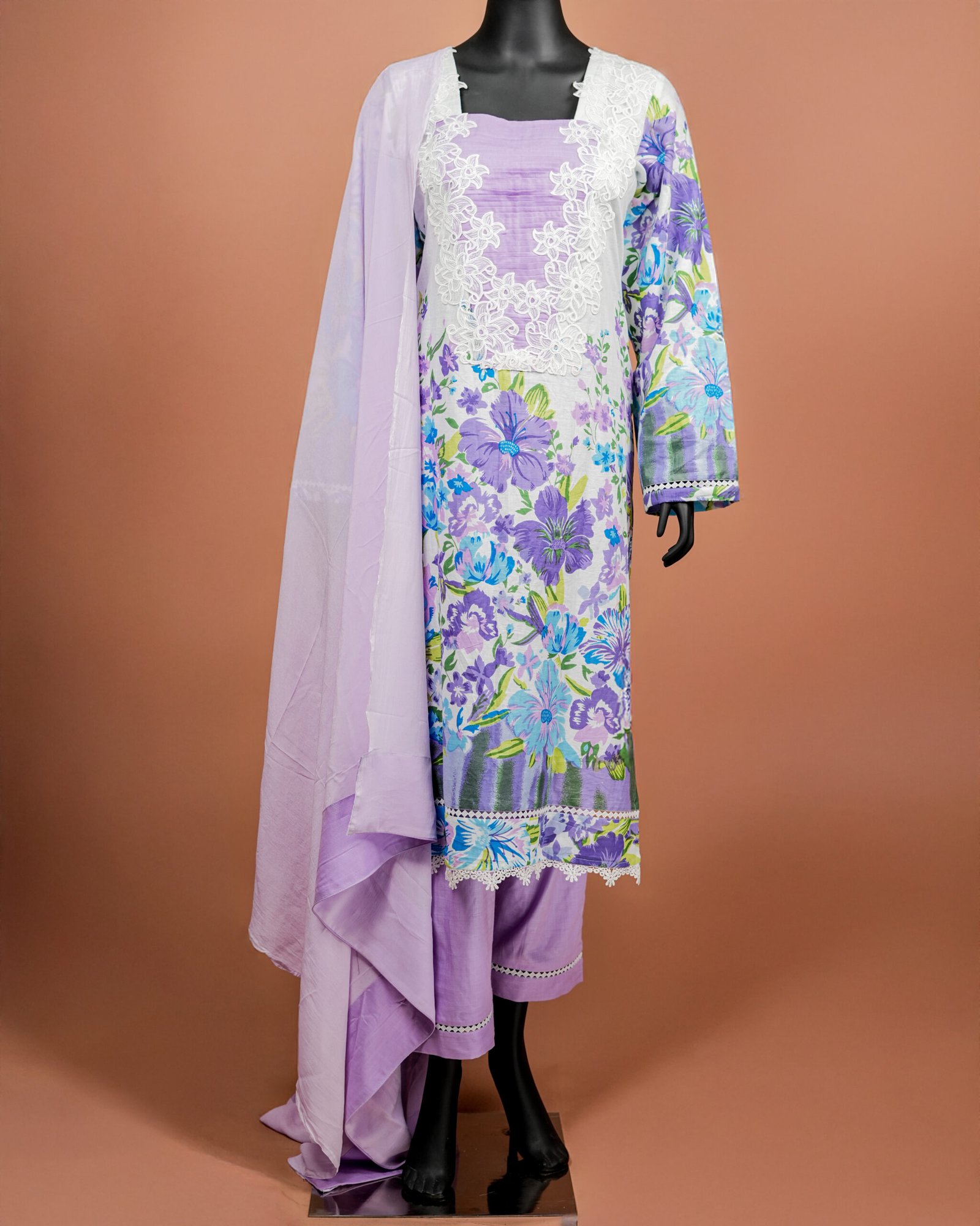 Purple Floral Suit