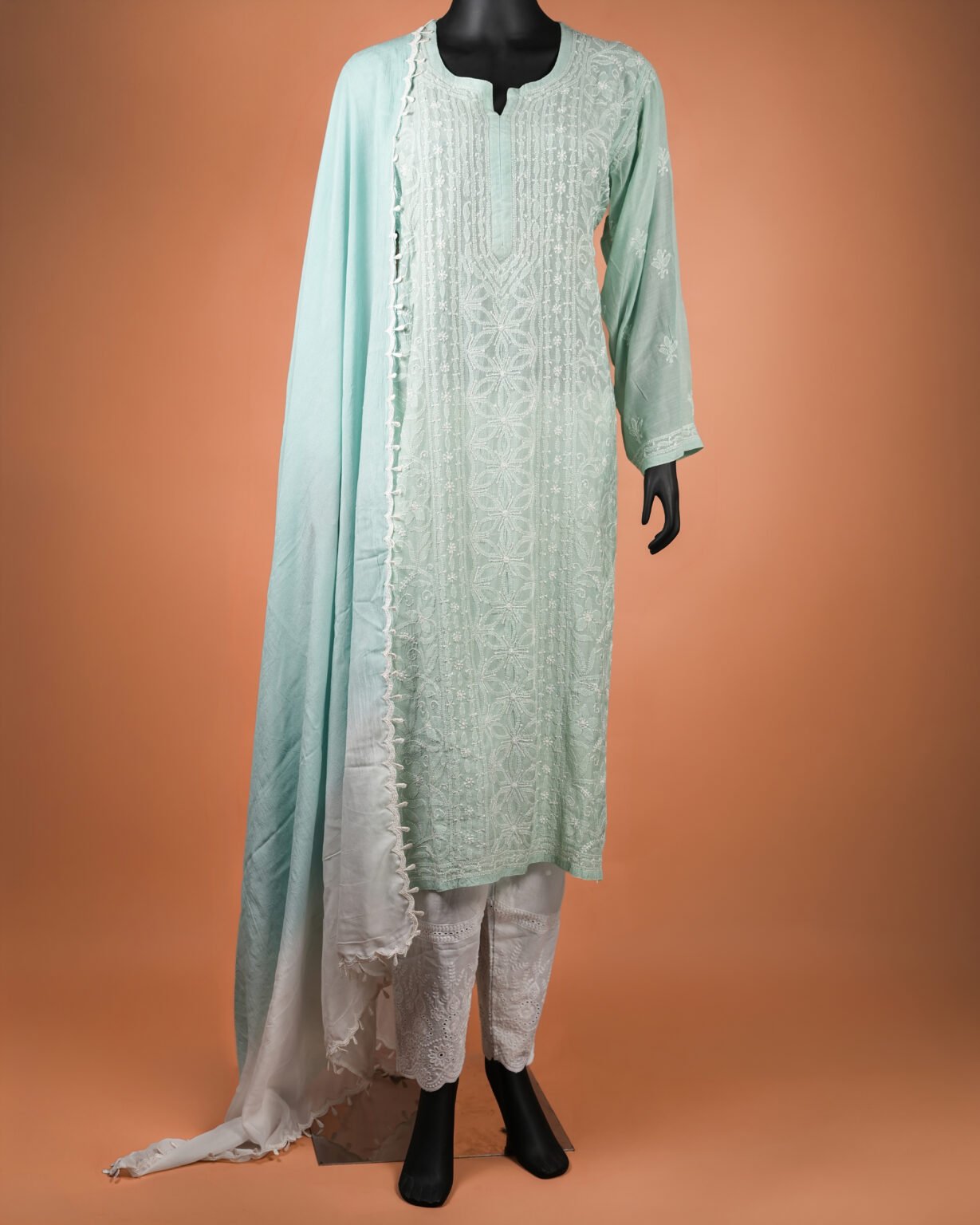 Mul Chikankari Set