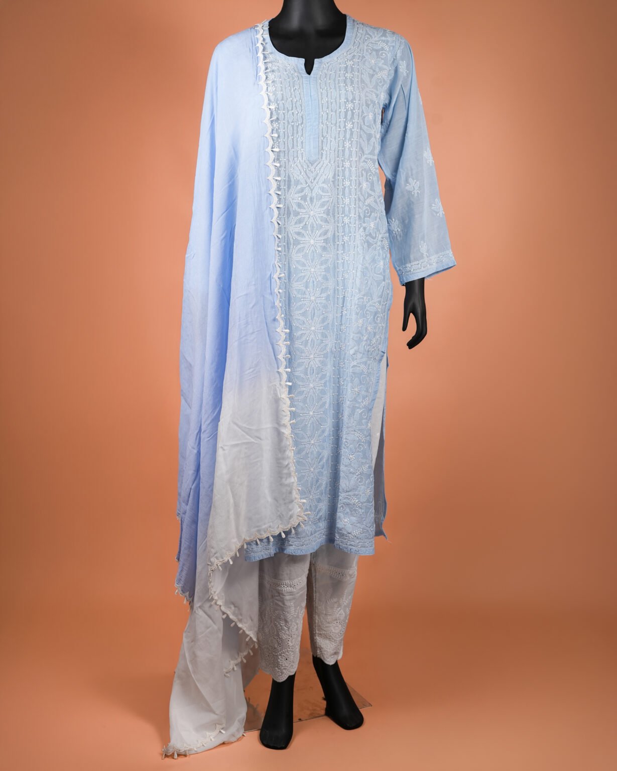Mul Chikankari Set