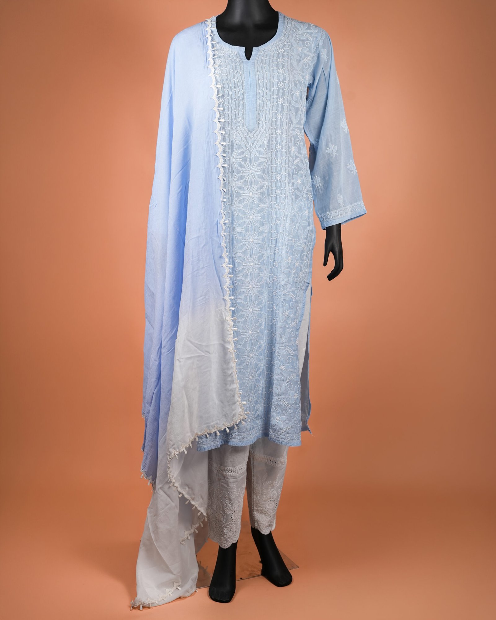 Mul Chikankari Set
